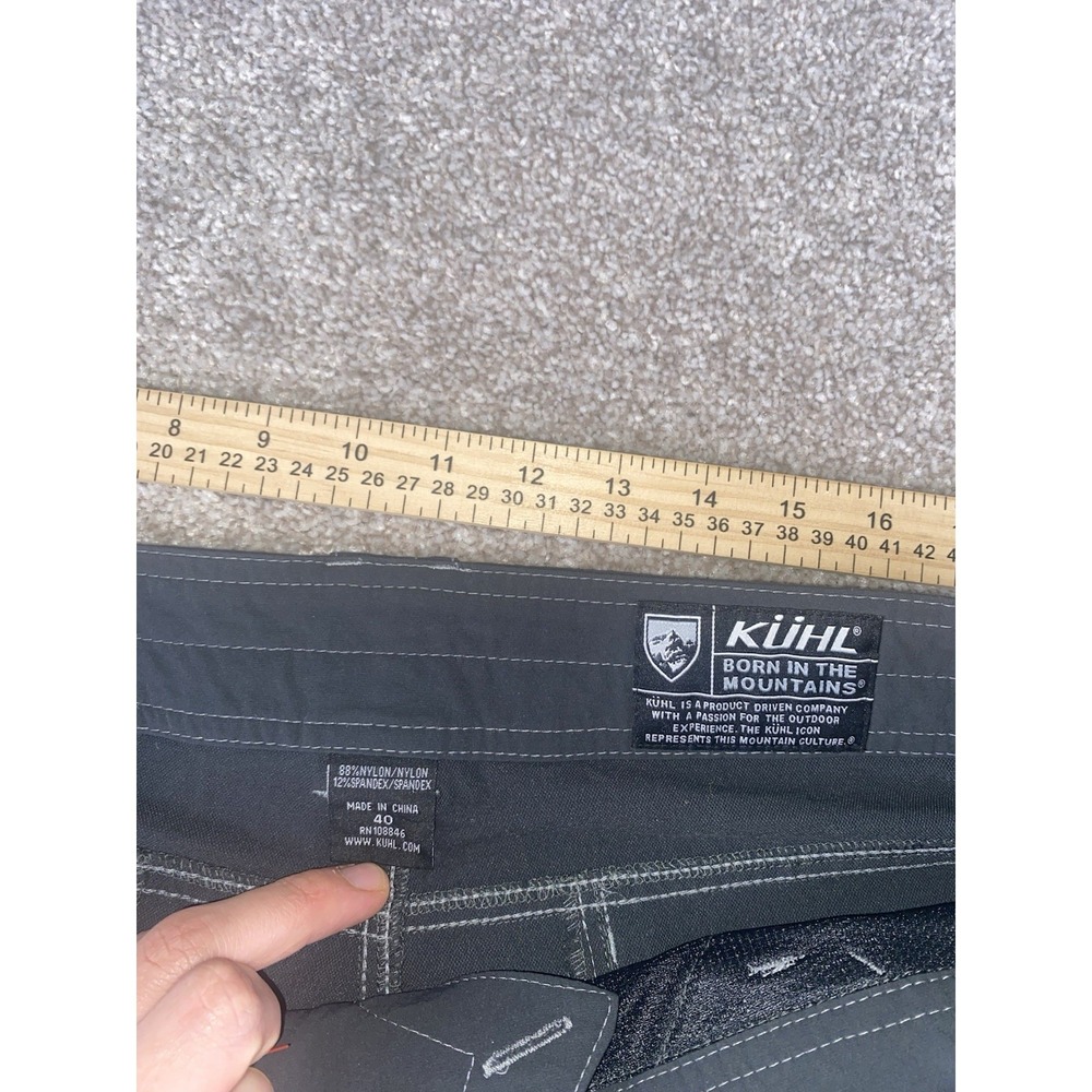 Kuhl Born In The Mountains Shorts Gray Nylon/Stretch Mens 40 Cargo Pockets 10" - Picture 5 of 7